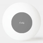 Gray Personalized Ping Pong Ball (Achterkant)