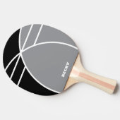 Gray Personalized Ping Pong Paddle with Name Tafeltennisbatje (Zijkant)