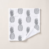 Gray Pineapple Patroon Bad Handdoek (Wasdoekje)