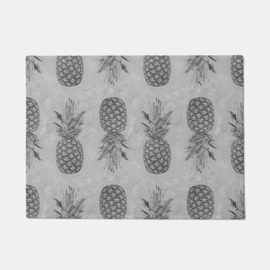 Gray Pineapple Pattern Doormats Deurmat (Voorkant)