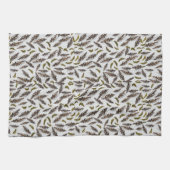 Gray Pinecones Evergreen Kitchen Towel Theedoek (Horizontaal)