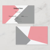 GRAY PINK ABSTRACT PATTERN COMPANY VISITEKAARTJE (Voorkant / Achterkant)