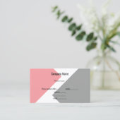 GRAY PINK ABSTRACT PATTERN COMPANY VISITEKAARTJE (Staand voorkant)