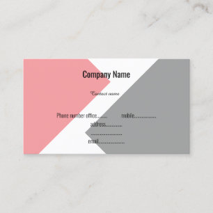 GRAY PINK ABSTRACT PATTERN COMPANY VISITEKAARTJE
