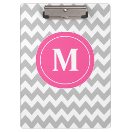 Gray Pink Chevron Aangepast Klembord