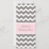 Gray Pink Chevron Wedding Vow Renewal Uitnodiging (Voorkant)