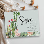 GRAY PINK FLORAL DESERT CACTI FAUNA BEWAREN DE DAT AANKONDIGINGSKAART<br><div class="desc">Een perfect bruiloft collectie voor hen die op zoek zijn naar een smaakvol, elegant levendig cactus-thema. De design van het cactussen en het sachelesultaat worden met de hand in de waterverf geschilderd. Pas het aan met jouw naam, uw trouwdatum, en ben zeker om een speciaal bericht te omvatten. Veel design...</div>