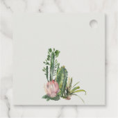 GRAY PINK FLORAL DESERT CACTI FOLIAGE WEDDING BEDANKJES LABELS (Achterkant)