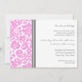 Gray Pink Foto Wedding Vow Renewal Uitnodiging (Achterkant)