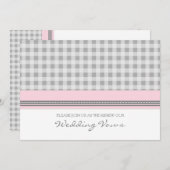 Gray Pink Wedding Vow Renewal Uitnodigingen (Voorkant / Achterkant)