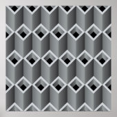 Gray pipes on top of each other - seamless backgro poster (Voorkant)