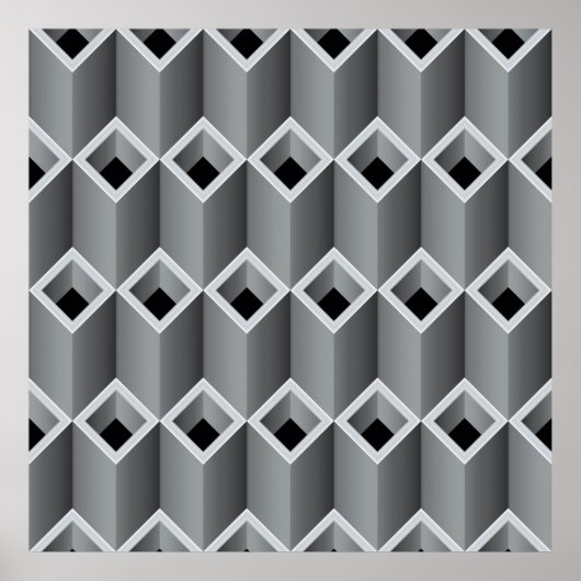 Gray pipes on top of each other - seamless backgro poster (Voorkant)