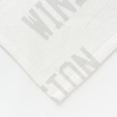 Gray Pit Bull met Dog's Name Pet Fleece Deken (Hoek)