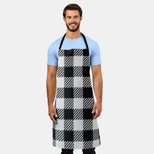 Gray Plaid | Checkers All-Over Print Schort (Gedragen)
