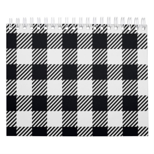 Gray Plaid | Checkers-kalender Kalender (Hoes)