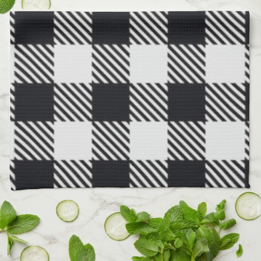 Gray Plaid | Checkers Keukenhanddoeken (Gevouwen)