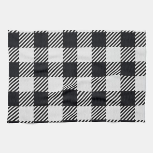 Gray Plaid | Checkers Keukenhanddoeken (Horizontaal)