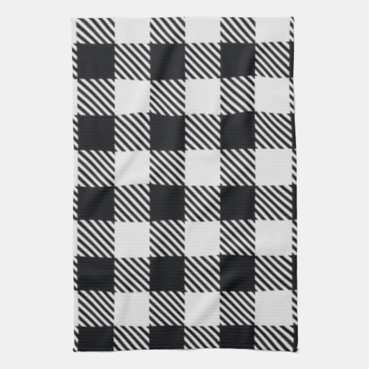 Gray Plaid | Checkers Keukenhanddoeken (Verticaal)