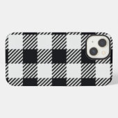 Gray Plaid | Checkers-Mok iPhone Hoesje (Achterkant horizontaal)