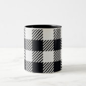 Gray Plaid | Checkers-Mok Tweekleurige Koffiemok (Center)