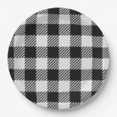 Gray Plaid | Checkers Paper-Bord Papieren Bordje (Voorkant)