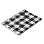 Gray Plaid | Checkers Spiral Photo Notitieboek (Linkerzijde)