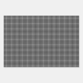 Gray Plaid Tartan Inpakpapier Vel