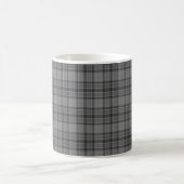 Gray Plaid Tartan Koffiemok (Center)