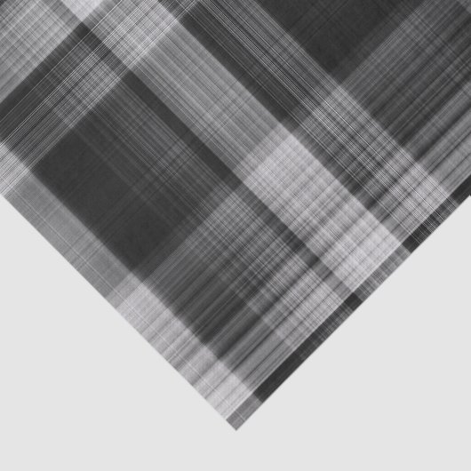Gray Plaid Tissue Paper Tissuepapier (Detail)
