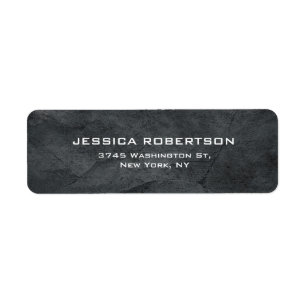 Gray Plain Elegant Modern Trendy Etiket