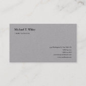 Gray Plain Minimalist Professional Visitekaartje (Voorkant)
