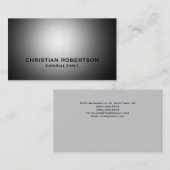 Gray Plain Modern Consultant Visitekaartje (Voorkant / Achterkant)