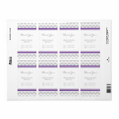 Gray Plum Chevron Wedding Labels (Full Sheet)