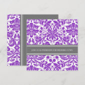 Gray Plum Wedding Vow Renewal Uitnodiging (Voorkant / Achterkant)