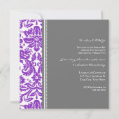 Gray Plum Wedding Vow Renewal Uitnodiging (Achterkant)