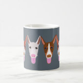 Gray Podenco Dog Cartoon facetten Koffiemok (Center)