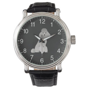 Gray Podle Dog Horloge