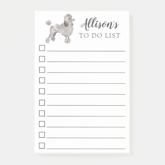 Gray Podle Dog is aangepast voor lijst Post-it® Notes (Voorkant)