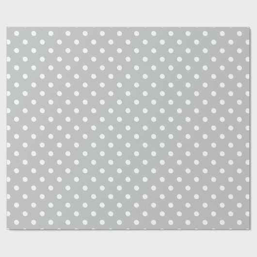 Gray Polka Dot Cadeaupapier (Vlak)