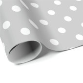 Gray Polka Dot Cadeaupapier (Rol Hoek)