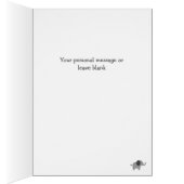 Gray Polka Dot Elephant Baby Congrats Kaart (Binnen (Rechts))