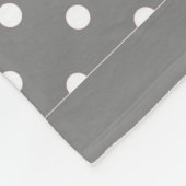 Gray Polka Dot Fleece Blanket Deken (Hoek)