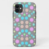 GRAY POLKA DOT IPHONE CASE (Achterkant)