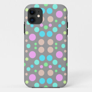 GRAY POLKA DOT IPHONE CASE