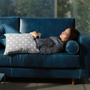 Gray Polka Dot Kussensloop