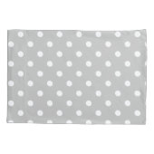 Gray Polka Dot Kussensloop (Achterkant-Links)
