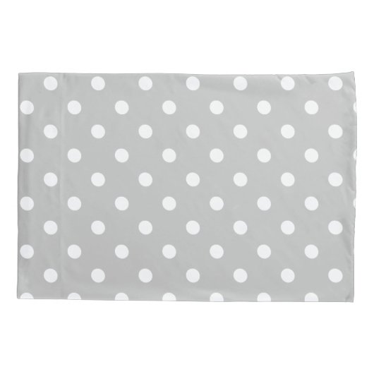 Gray Polka Dot Kussensloop (Achterkant-Links)