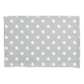 Gray Polka Dot Kussensloop (Voorkant-Links)