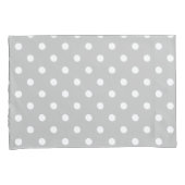 Gray Polka Dot Kussensloop (Voorkant-Rechts)