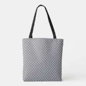 Gray Polka Dot met Navy Blue Cats Tote Bag (Achterkant)